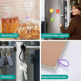 Magnetiska silikonkabelband – 10-pack smarta sladd- och nyckelhållare MILA Sverige