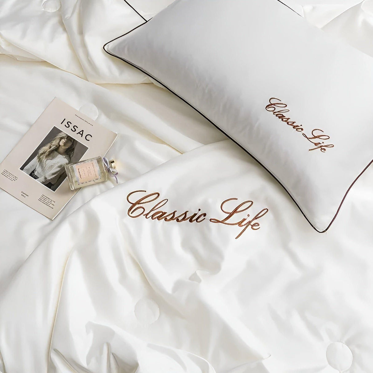 SummerSilk Filt - Mjuk Kylande Broderad Sidenfilt Carvallo