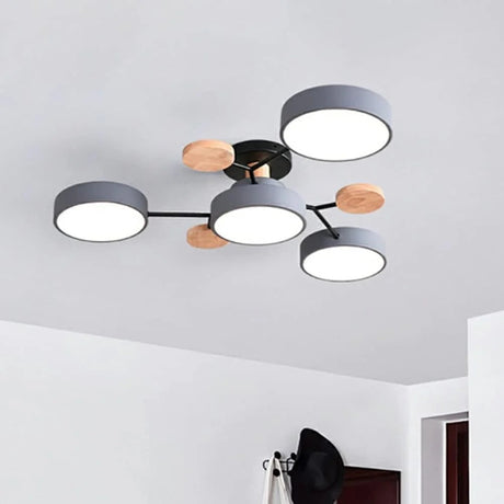 Samtida Semi-Flush LED Taklampa Carvallo