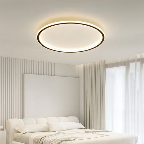 Ultra-tunn modern taklampa | Flush Mount LED för låga tak | Rund & dimbar Carvallo