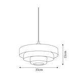 Pendellampa Mid-Century Orange Metallupphängning Carvallo