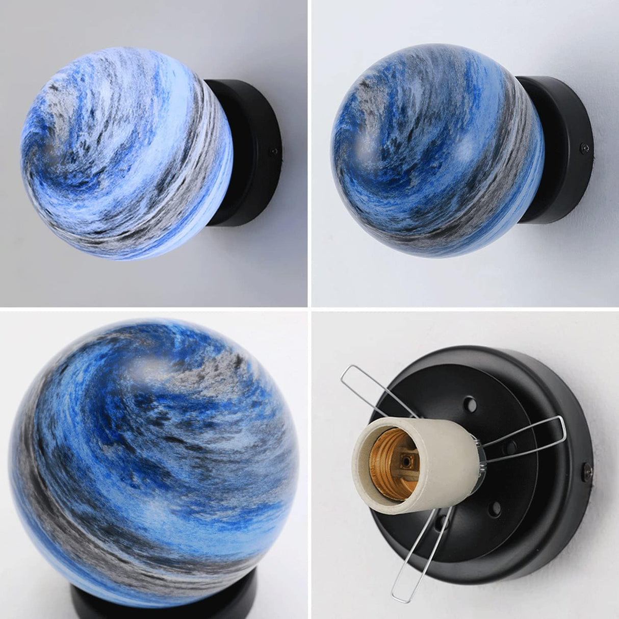 Glaskupol Lampa Modern Globe Armatur Carvallo