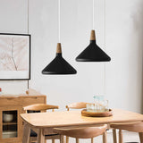 Nordisk Macaron Pendant Light | Trä Accent | Minimalistisk Charm | D7.09"-15.35" | Brick by Brick Carvallo