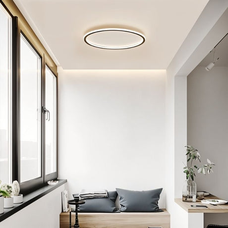 Ultra-tunn modern taklampa | Flush Mount LED för låga tak | Rund & dimbar Carvallo