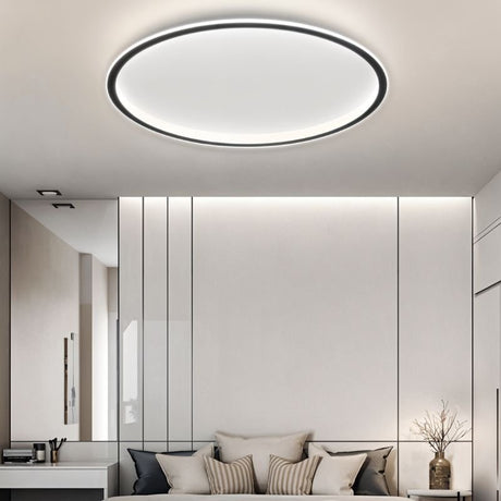 Ultra-tunn modern taklampa | Flush Mount LED för låga tak | Rund & dimbar Carvallo