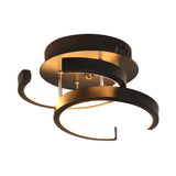 Taklampa med LED Svart metalram Carvallo