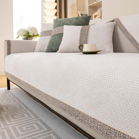 Hela säsongen Modern Tweed Vävd Chenille Anti-Halk Täcke Carvallo