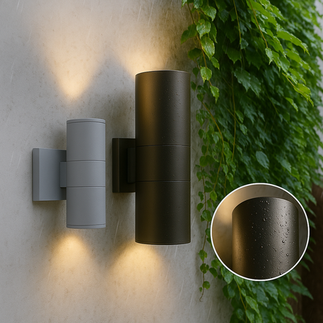 Utomhusvägglampa med svart aluminiumfinish Carvallo