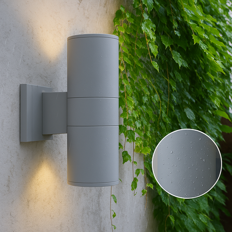 Utomhusvägglampa med svart aluminiumfinish Carvallo