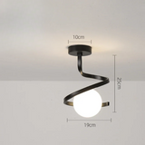 Carvallo - Modern LED-taklampa med elegant spiraldesign för vardagsrum och hall Carvallo