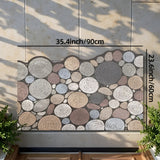 Dörrmatta med trä- och grusmönster – Halkfri & Lättskött | För inomhus- och utomhusbruk Carvallo