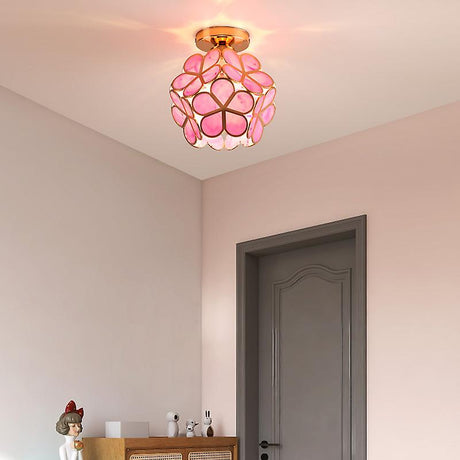 Elegant Floral Stil Glas Taklampa Carvallo