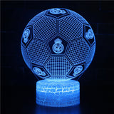 Fotboll 3D Illusion LED-Lampa - Nattlampa - Club Footballdinho