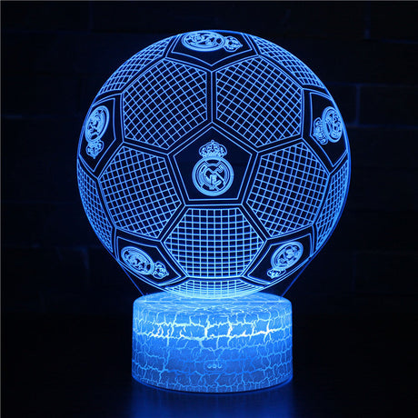 Fotboll 3D Illusion LED-Lampa - Nattlampa - Club Footballdinho