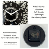 FaithTime - Islamisk Väggklocka av Härdat Glas, Tyst Rund Dekoration Carvallo