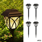 HexaGlow Ljus – 4-pack Retro Fyrkantiga Trädgårdssolarlampor Carvallo