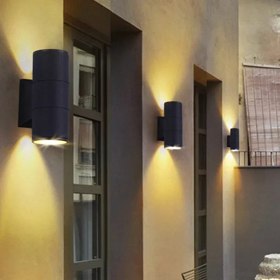 Utomhusvägglampa | LED Aluminium belysning för trädgård Carvallo