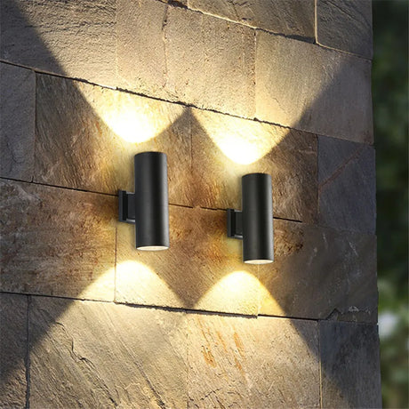 Utomhusvägglampa med svart aluminiumfinish Carvallo