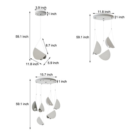 1/3/6-Ljus Minimalistisk Linje Vit Glider Taklampa Carvallo