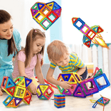 Magnetiska Byggklossar - Montessori Magnetset för Kreativ Lek, Konstruktion och Lärande, Perfekta Pedagogiska Leksaker för Barn-Byggsats-BB-Hemnix