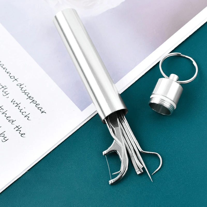 Tandpetarset i Rostfritt Stål Återanvändbart-Tandvård-BB-Hemnix