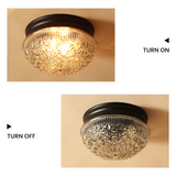 Klar Ribbade Glaskronlamp för Sovrum Carvallo