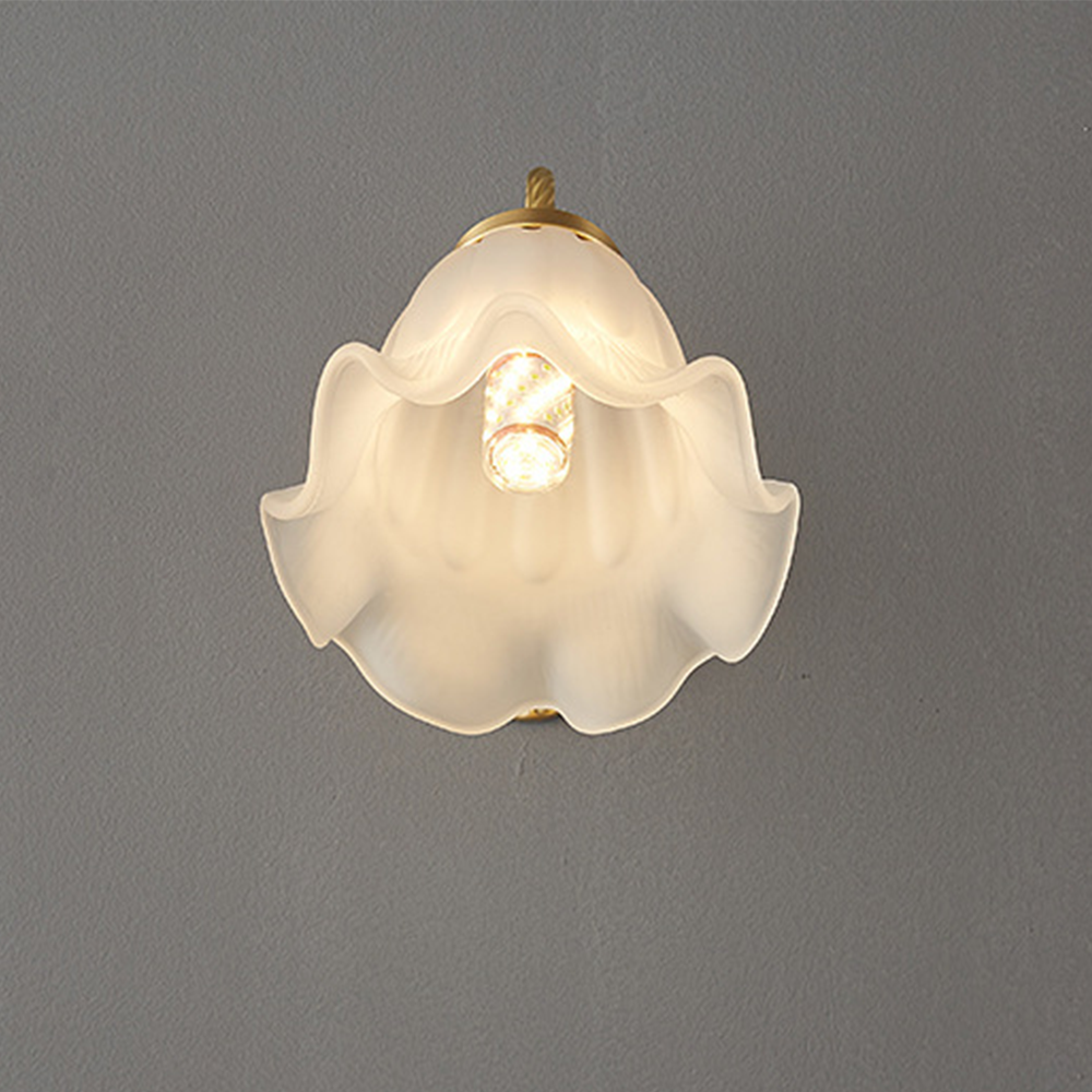 Fransk Vardagsrum Retro Glas Vägglampor Carvallo