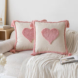 Tassel-Trimmed Boho Floral Kuddar Carvallo