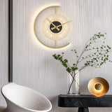 Väggklocka | Led-ljus | Tyst rörelse | Ambient glöd | Kreativ modern design Carvallo