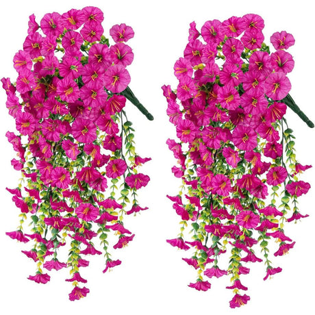 Konstgjorda hängande blommor för morgongloria – UV-beständig vinrankadekor MILA Sverige