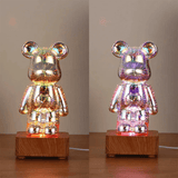 3D Björn Glas-Nattlampa Fyrverkerier-Barn-BB-Hemnix
