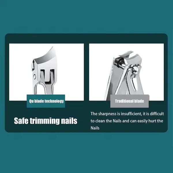 RoyaleGlow Bred Käft Nagelklippare med Anti-Splash Design Carvallo