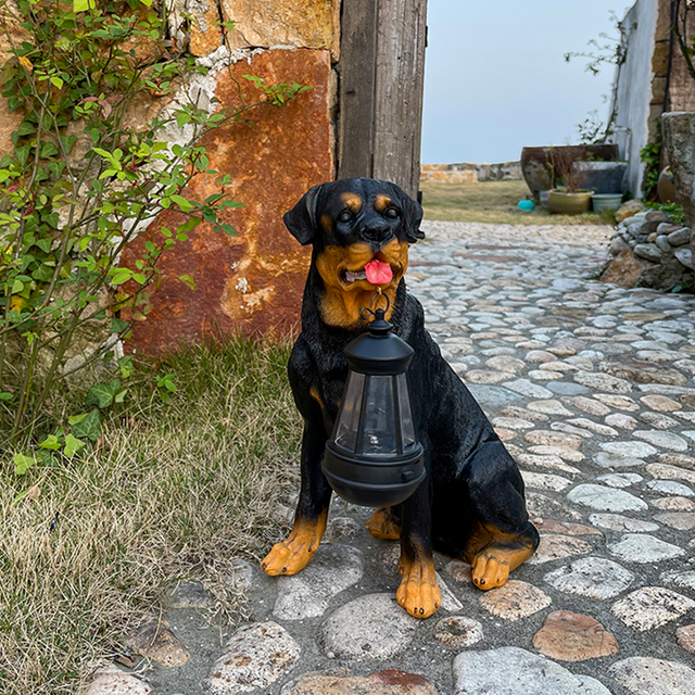 PuppyGlow – Solarlampa med lekfull hundstaty för utomhus charm Carvallo