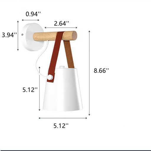 Carvallo - Rustik vägglampa med träarm för mysig inredning Carvallo