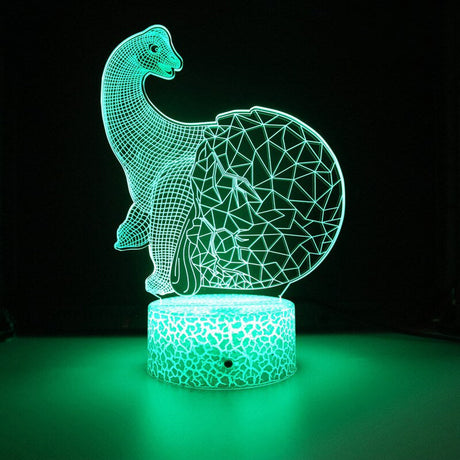3D LED Lampa Dinosaurie-Barn-BB-Brachiosaurus Bebis-Hemnix