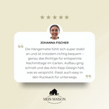 Carvallo Hängematta | Robust Canvas | Anti-glid-design | Bärförmåga 200 kg Carvallo