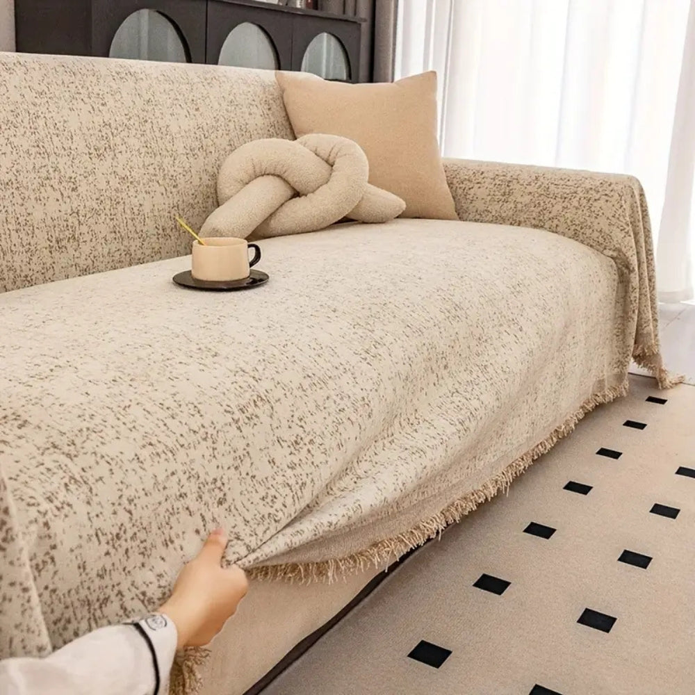 Spräcklig Mönster Chenille Sofföverdrag Carvallo