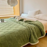 Plush Fyrkantig Rutigt Filt Carvallo