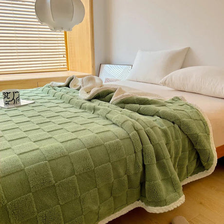 Plush Fyrkantig Rutigt Filt Carvallo