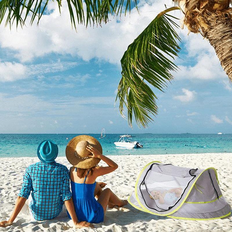 Pop-Up UV-Tält för Barn Strandtält Soltält Portabel, Myggnät-Barn-BB-Hemnix
