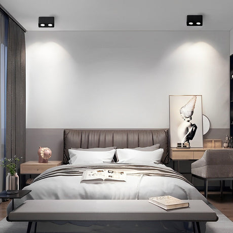 FlexiSquare - Dimbart LED Takrosettlampa med Justerbar Fyrkantig Lampfot Carvallo