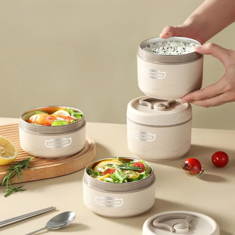 Läckagesäker matbehållare – Flerskiktad lunchbehållare i rostfritt stål för färska måltider var som helst MILA Sverige