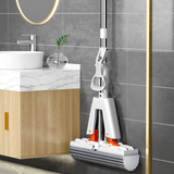 Självpressande Mopp med Teleskopskaft – Hopfällbar Bomullsmopp för Effektiv Golvrengöring & Torkning-fönsterputsare-BB-Hemnix