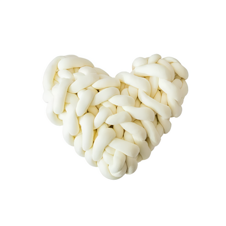 Plush knotted heart-shaped cushions Carvallo
