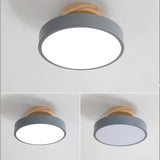 LED Taklampa Trä Flush Mount Armatur Carvallo