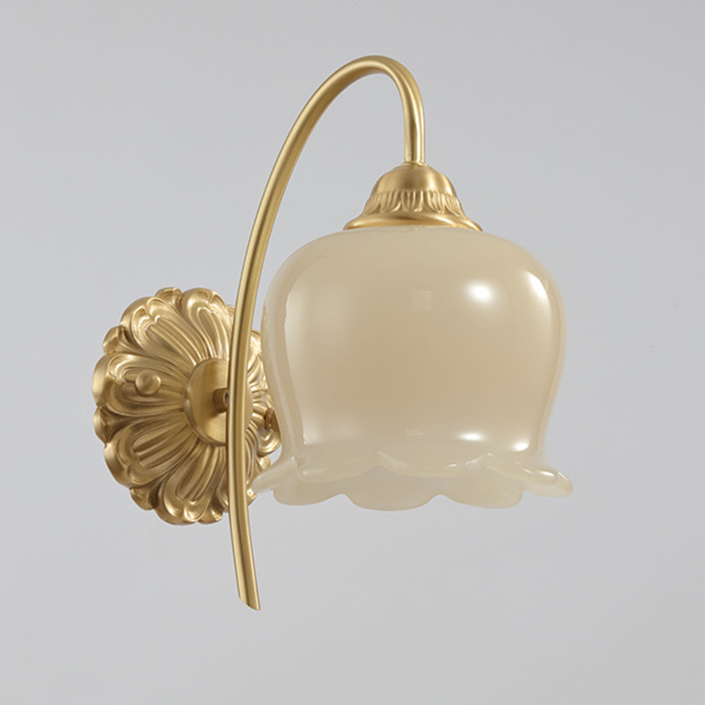 Elegant Koppar Glas Vägglampa Carvallo