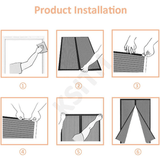 Magnetisk Myggnät för Dörr med Automatisk Stängning | Insektsnät med Magnetlås – Myggskydd för Altan, Balkong & Entré (Flera Storlekar)-Kök-BB-Hemnix