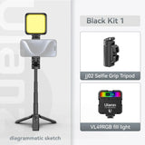 Bluetooth Selfie Stick med Stativ – 4-sektions Förlängningsbar Rotera Handtag för Stabila Skott Carvallo