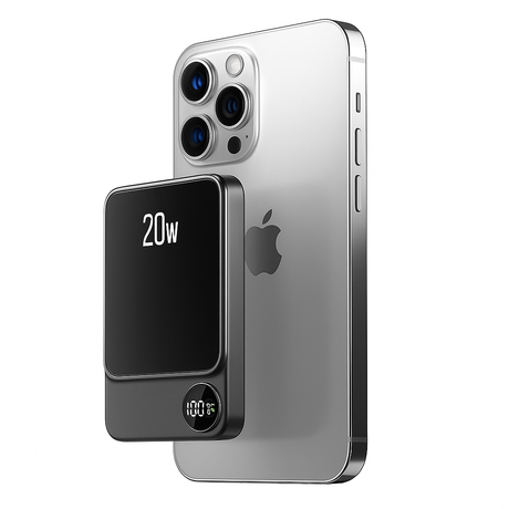 Power Bank Slim Trådlös Magnetisk Laddare Carvallo