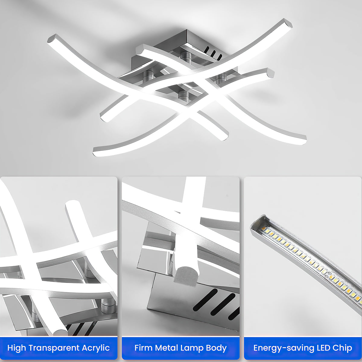 LED Taklampa Modern Aluminium Infälld Armatur Carvallo